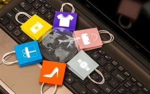 Shopping online, e-commerce concept