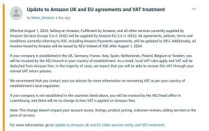 Amazon VAT Changes On the Horizon