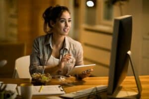 ecommerce owner calculating